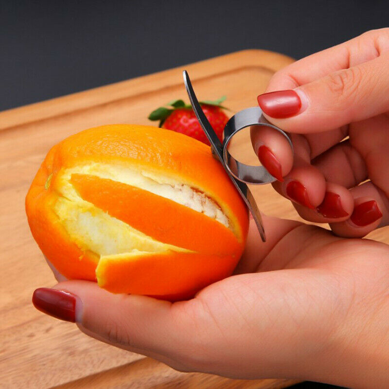 1pc Orange Peelers Stainless Steel Fruit Skin Parer Peeling Lime Lemon Op.l8