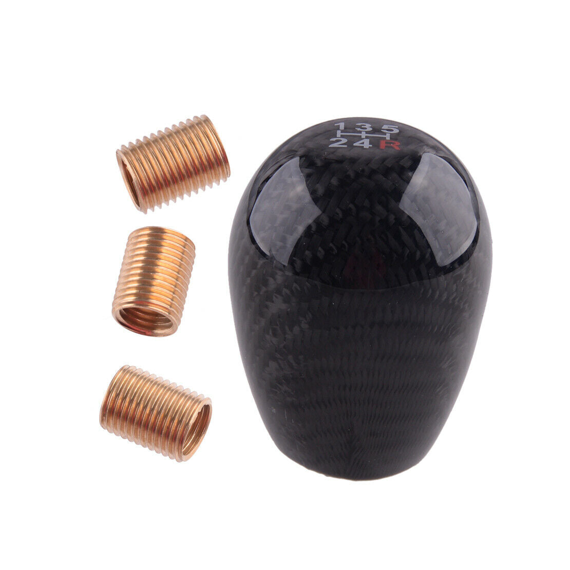 5 Speed Carbon Fiber Car Manual Gear Stick Shift Knob Shifter MT M8 M10 M12 Item