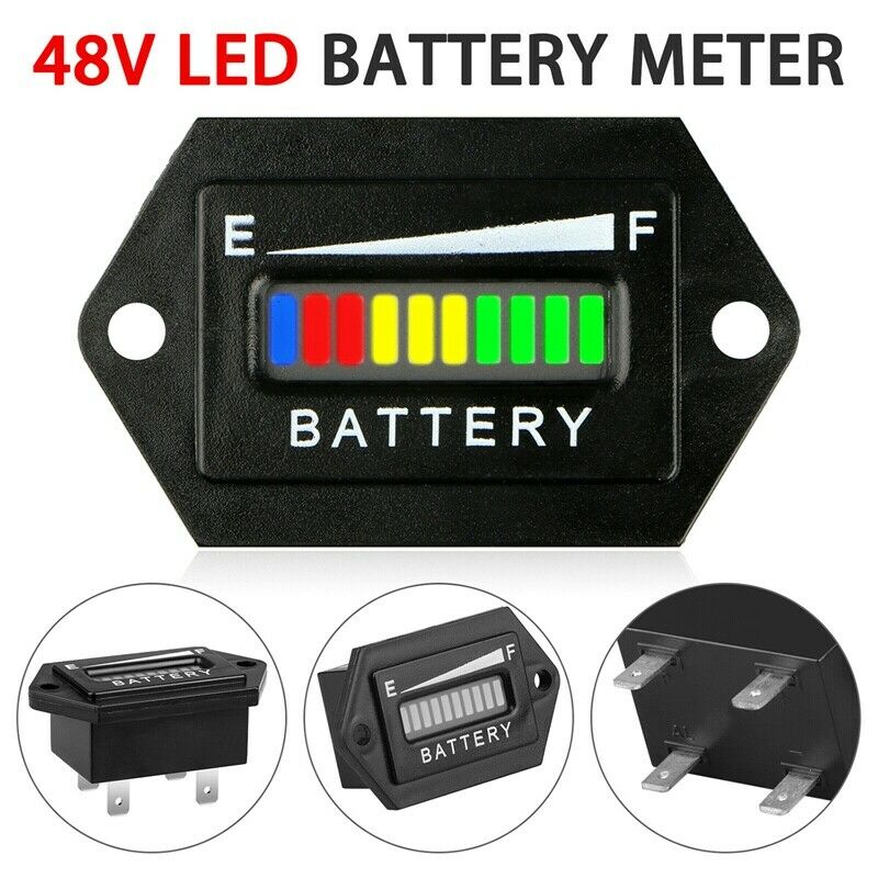48V Volt BATTERY INDICATOR METER GAUGE for EZGO Club Car Yamaha Golf Cart S7L7