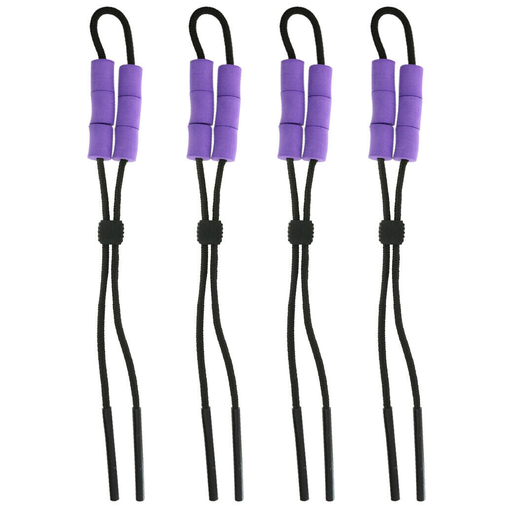 4 Pieces Adjustable Glasses Rope Eyeglass Cord Strap for Swimming Purple