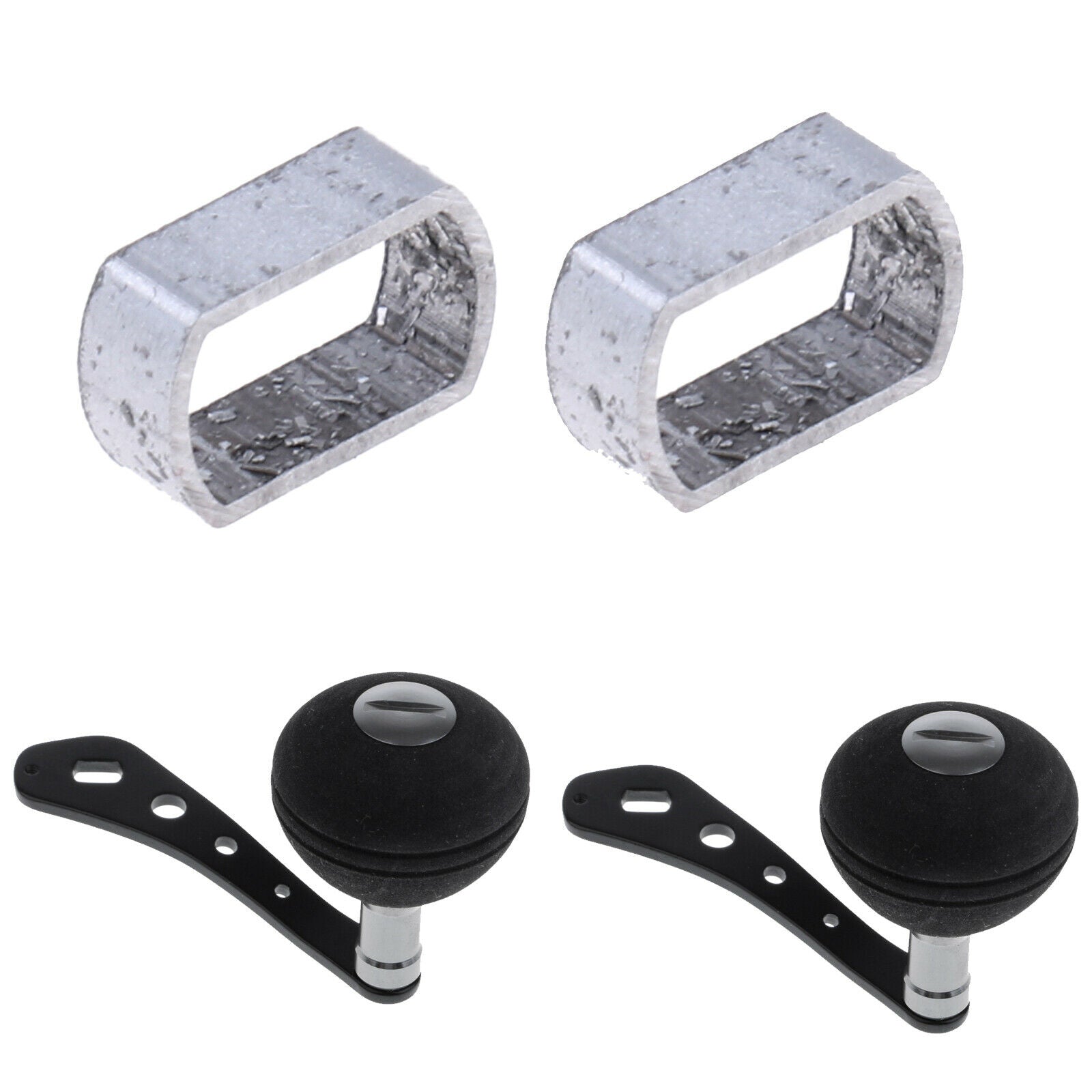 2Pcs Alloy Power Fishing Reel Handle Replacement Reel Handle Parts for Tools