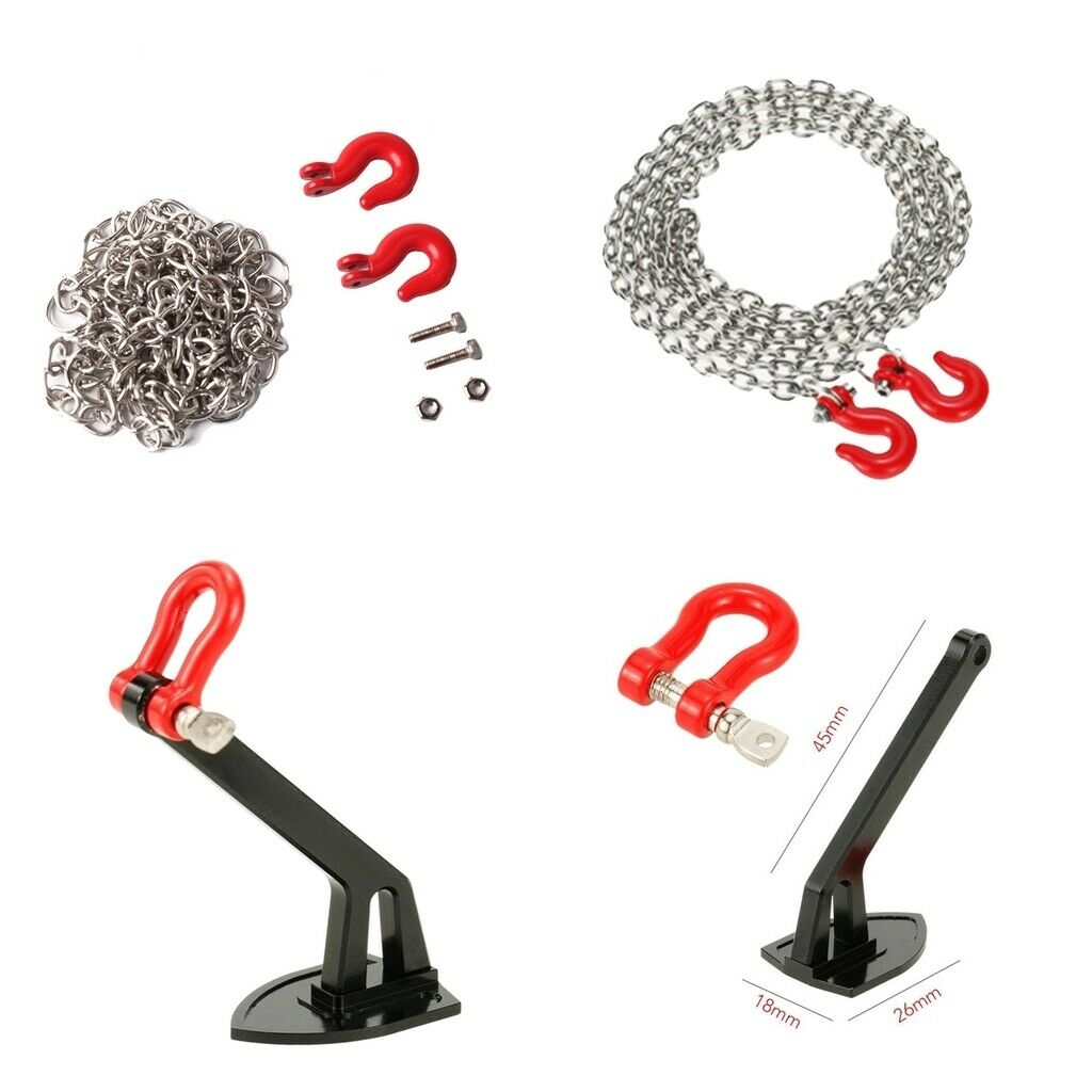 1:10 RC Folding Heavy Winch Anchor w/ Tow Chain for RC Crawler CC01 Parts