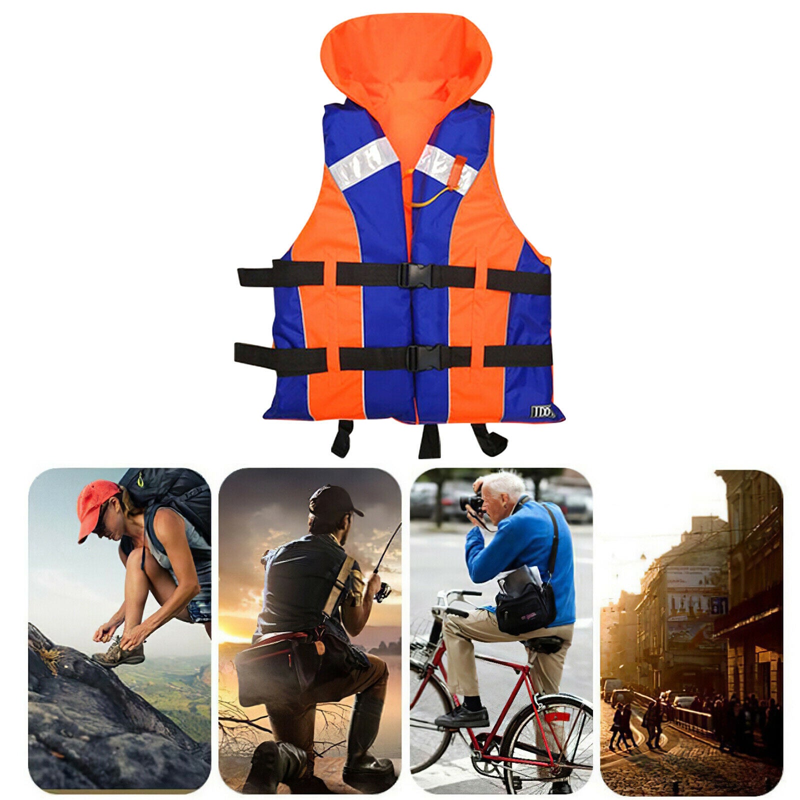 Women Men Sailing Life Jacket Lifesaving Vest Buoyancy Floatation Device