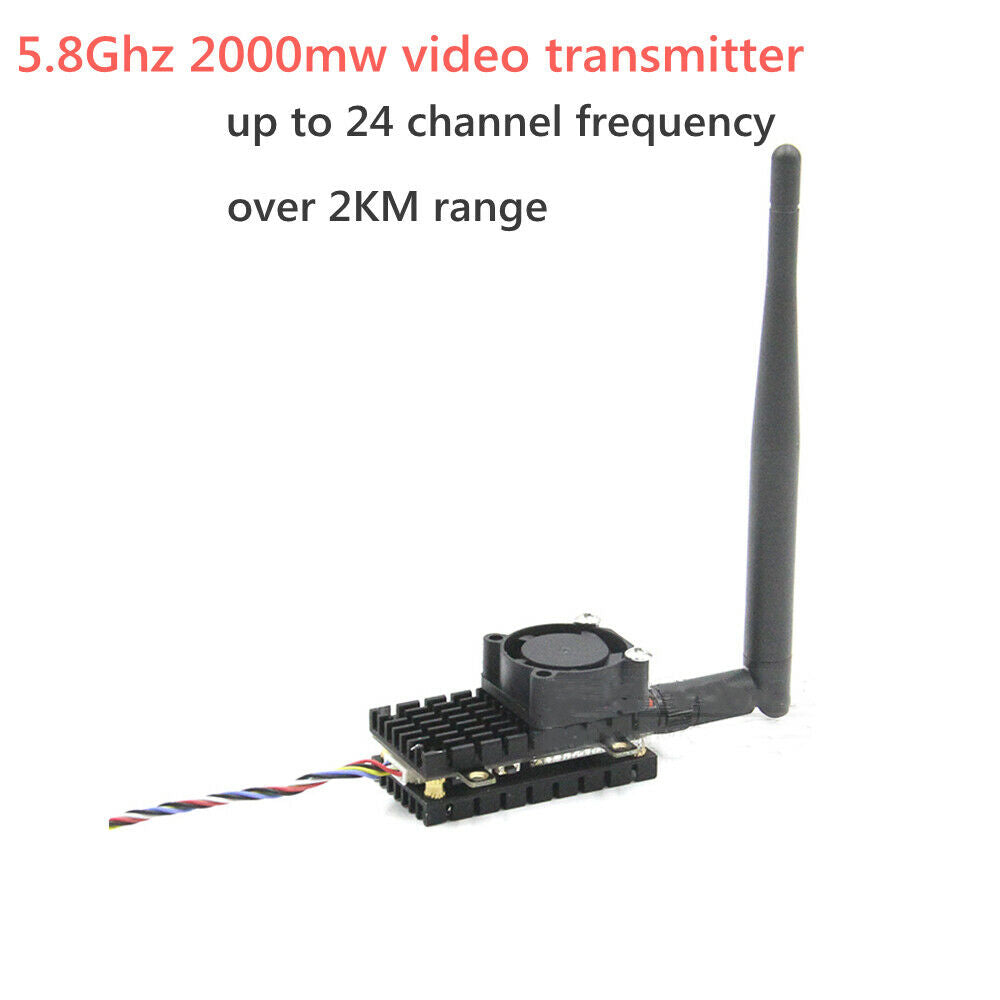 Over 2Km Range 5.8Ghz 2W FPV Wireless Transmitter TS582000 2000MW Video Sender