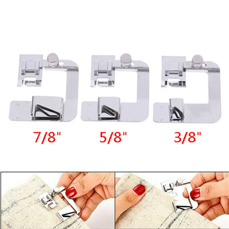 3Pcs/lot Domestic Sewing Machine Foot Presser Rolled Hem Feet for Brother.l8