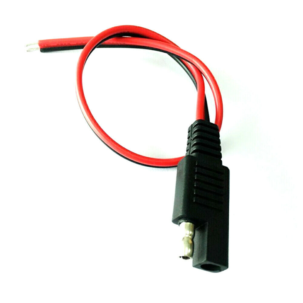 2Pcs 30cm 10A Solar Battery Panel 2Pin SAE Quick Disconnect Plug Cable Extension