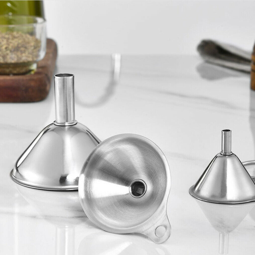 Stainless Steel Funnel Hip Flask Funnel for Filling Small Bottles or Containers