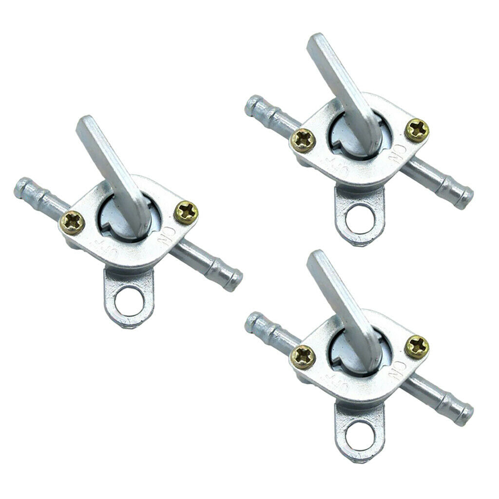 3 Pieces Fuel Tank Tap Valve Petcock Switch Assembly for ATV Quad Dirt Pit