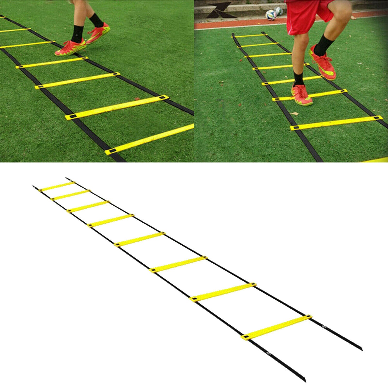Speed Training Ladder Agility Footwork Football Exercise Workout 4M 8Joint