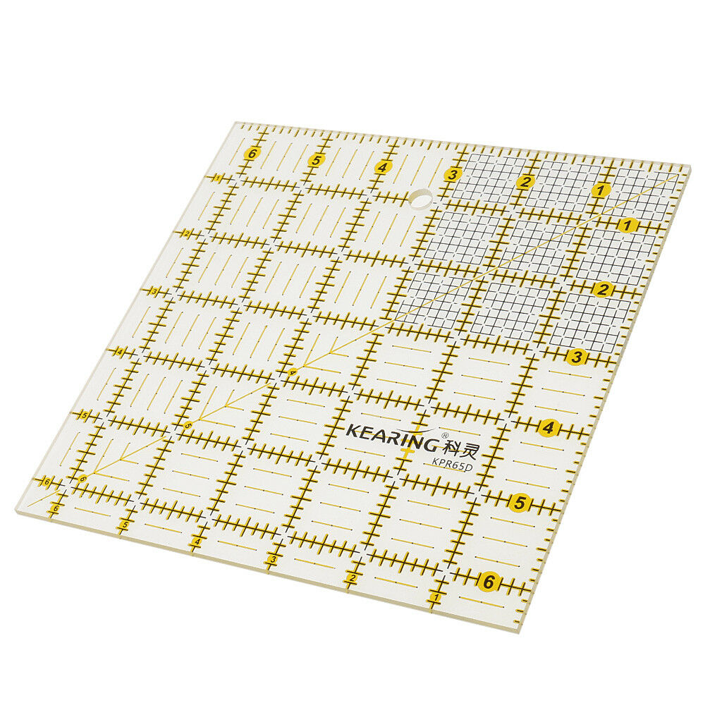 16.5cm Patchwork Square Acrylic Quilting Tailor Ruler Template Sewing Craft