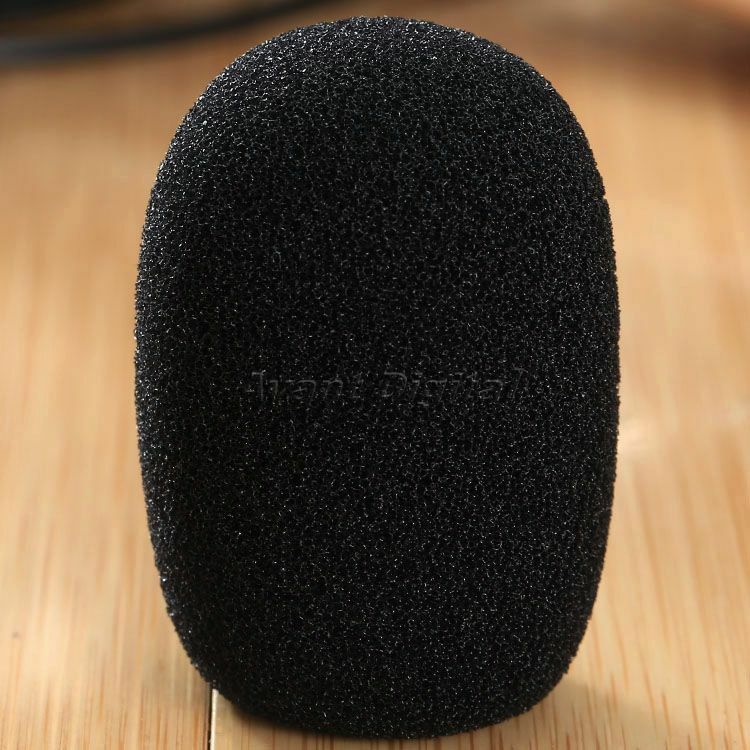 40x15mm Black Foam Sponge Microphone Headset Cups Mic Cover For Stage Karaoke