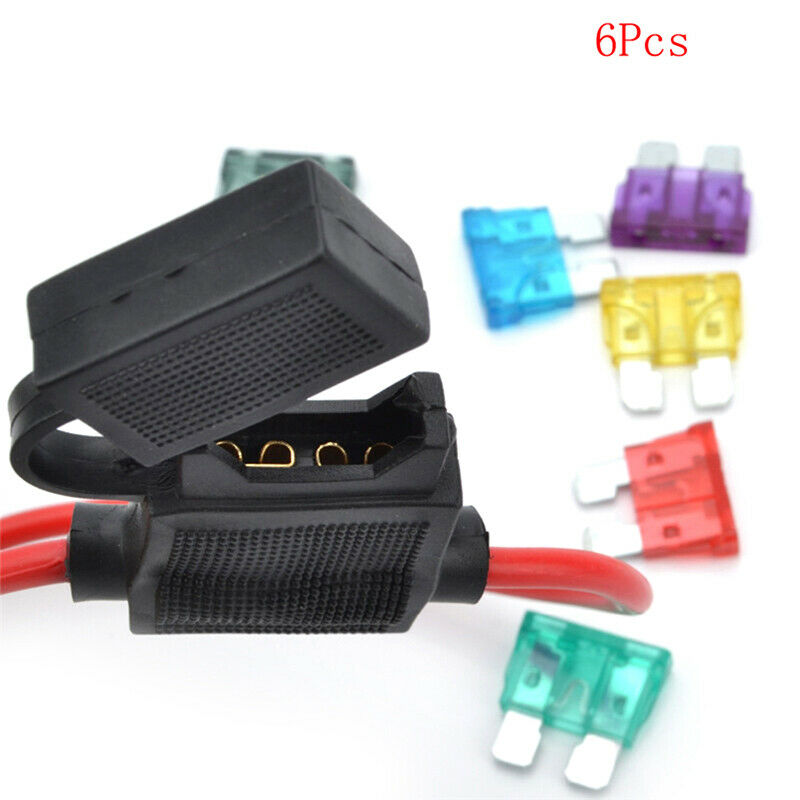 Car Splash Proof In-line Standard Blade Fuse Holder Box 5/10/15/20/25/30A.l8