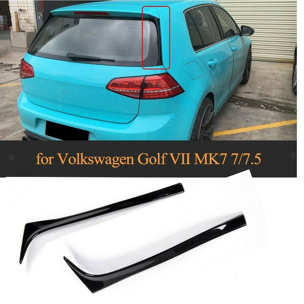 For VW GOLF 7 VII MK7 TSI TDI ABS Plastic Rear Lip Spoiler Wing Gloss, Black
