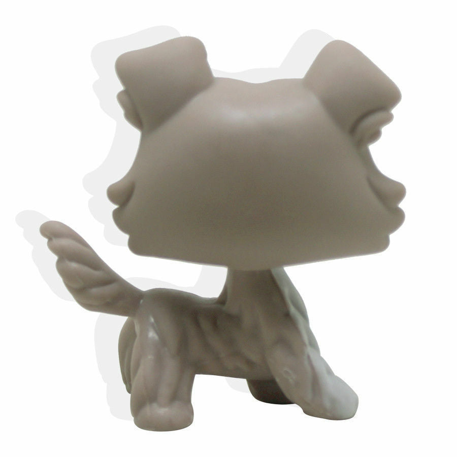 New #67 Rera Littlest Pet Shop Grey Tan Brown Collie Dog Puppy Blue Eyes S90