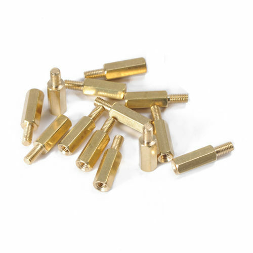 10mm Body Long M3x6mm Male Female Brass Pillar Standoff Spacer 50Pcs T8