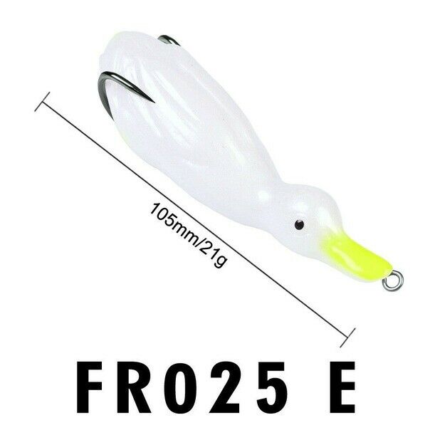 6pcs Floating Soft Duck Lure 21g Topwater Plastic Bass Bait Fishing Tackle
