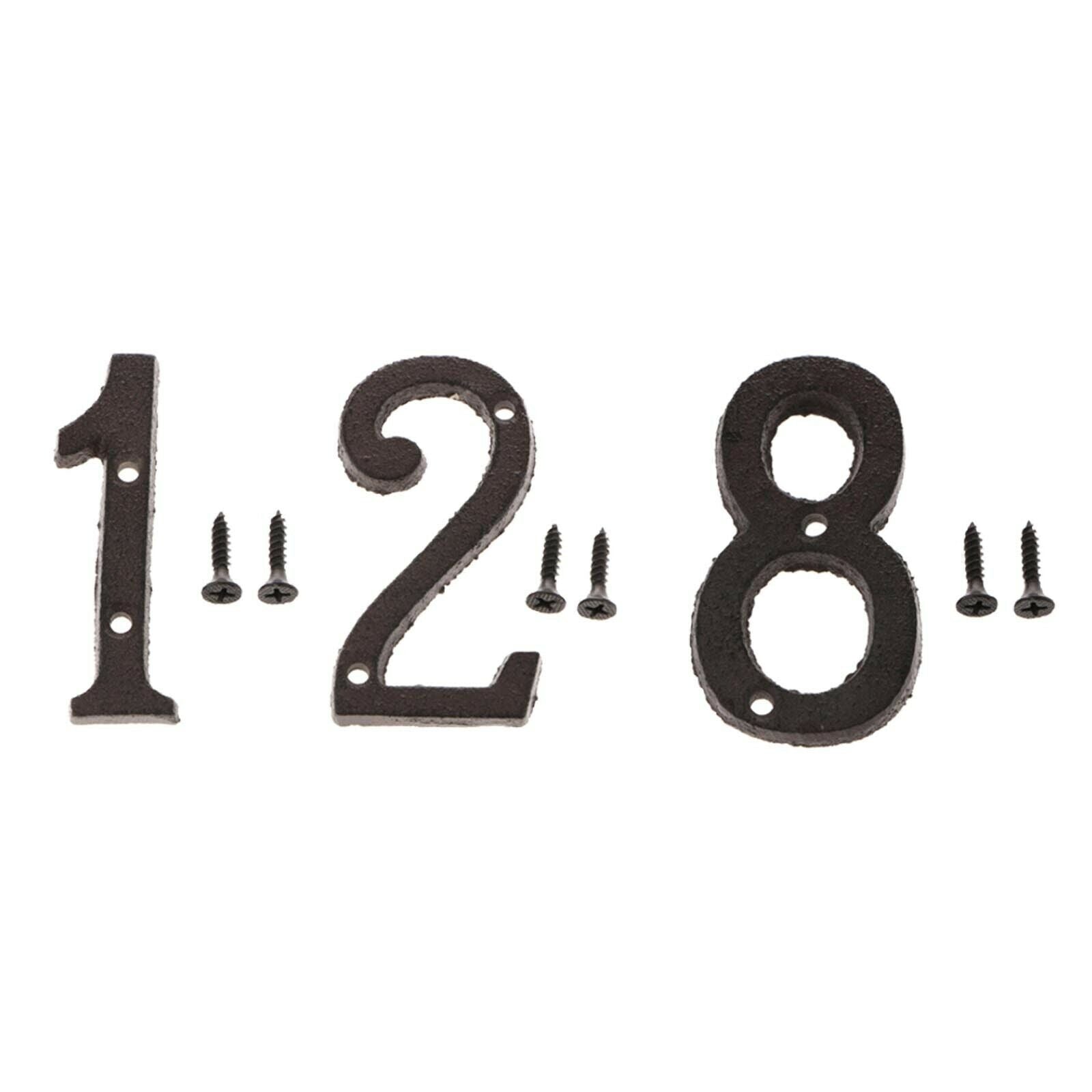 3x Iron Doorplate Sign Plaque 1 2 8 for Office House Cafe Door Decoration