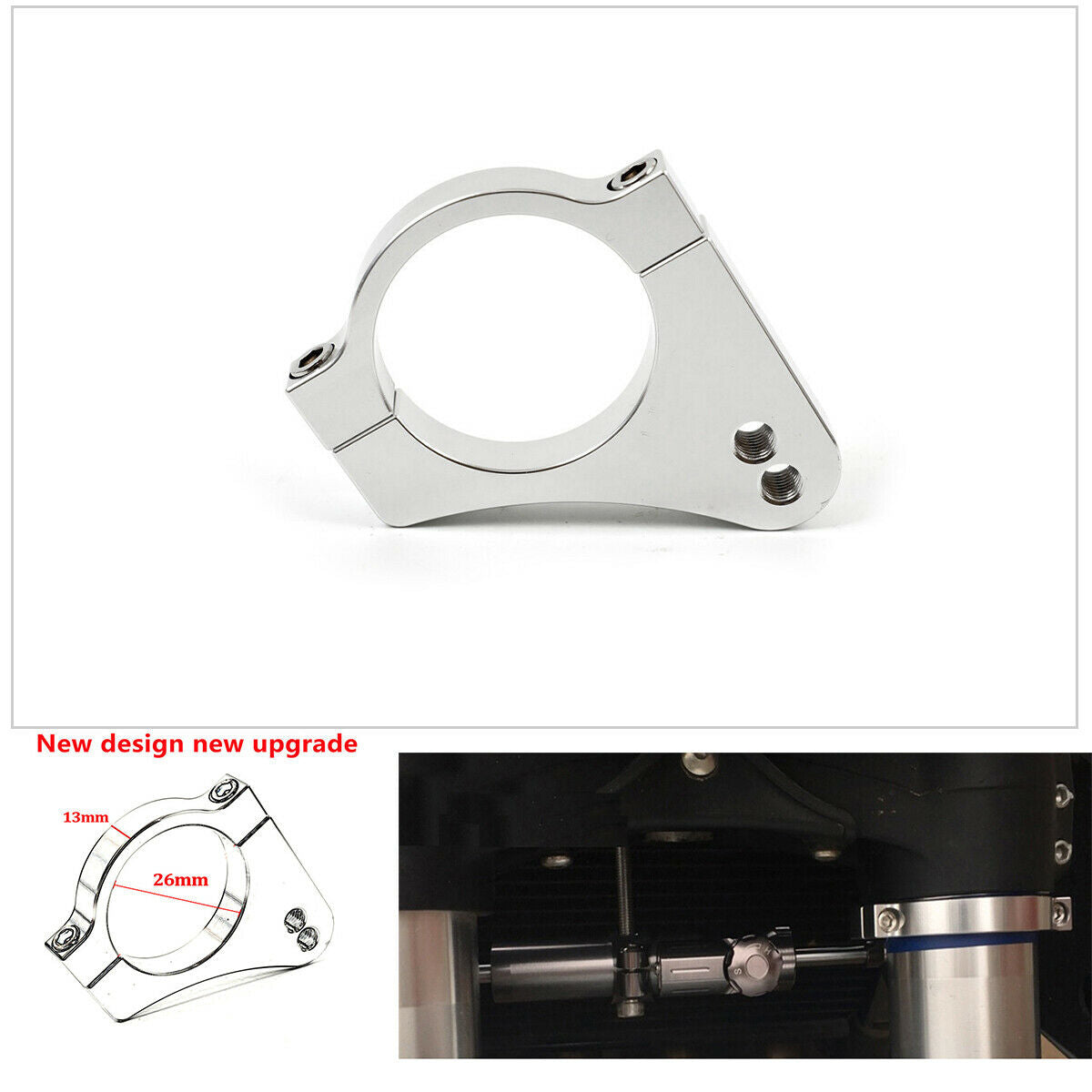 26mm Universal Motorcycle Aluminum Steering Shock Absorber Front Fork Bracket