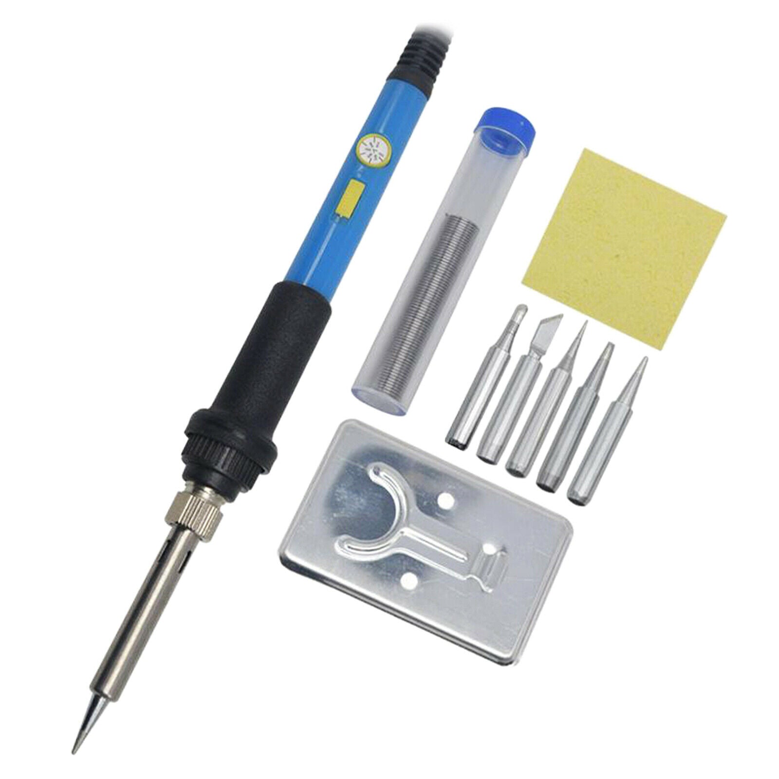 9Pcs Soldering Iron Kit Temperature Solder Iron Gun Welding Set 220V UK