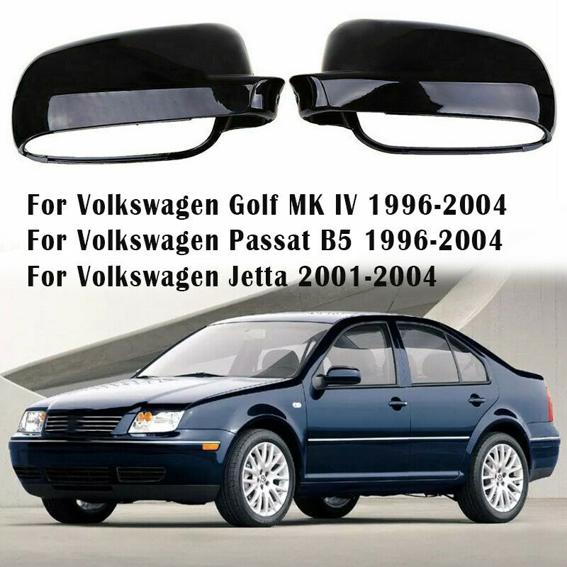 2Pcs Door Side Mirror Cover Caps Trim for VW Jetta fit Golf Mk4 Passat B5 99-04