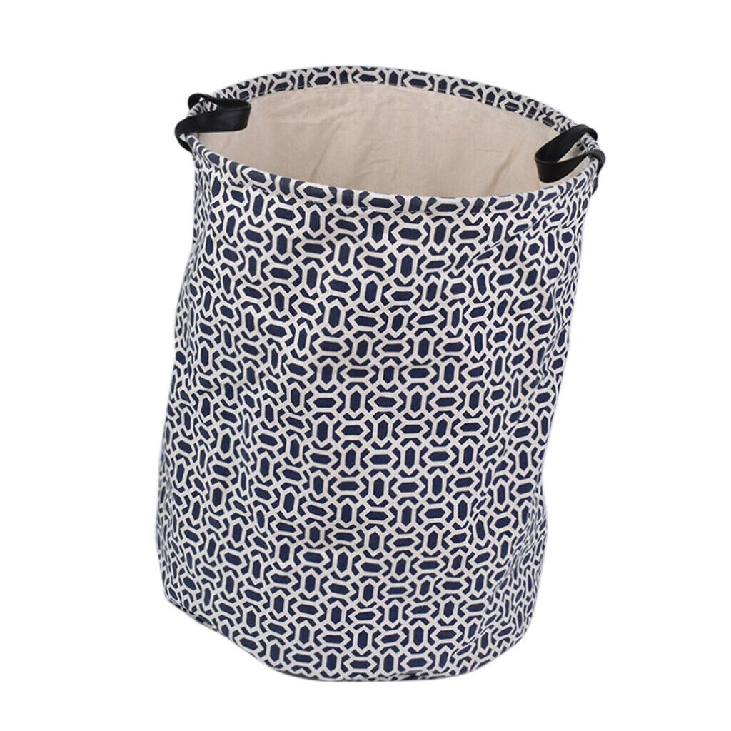 Linen Cotton Storage Basket Clothes Laundry Hamper Toys Bucket Organizer #1