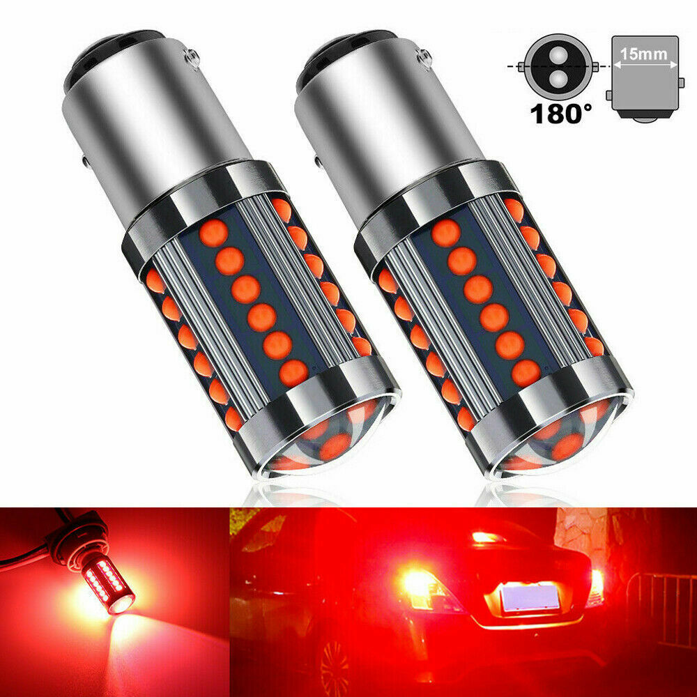 2PCS 1157 LED Strobe Flash Red Bright Brake Tail Stop Light Parking Bulbs Part