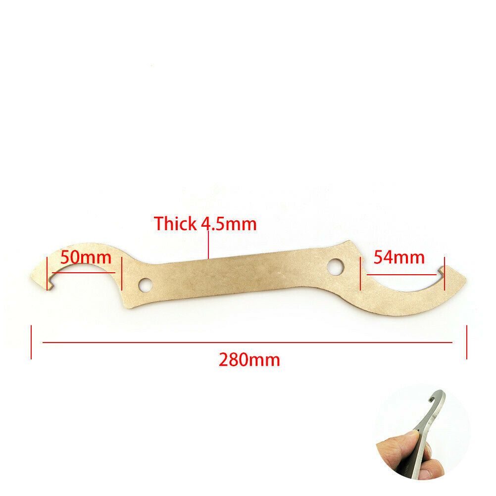 One Easy To Install  Sliver  Stainless Steel Rear Shock & Steering Stem Wrench