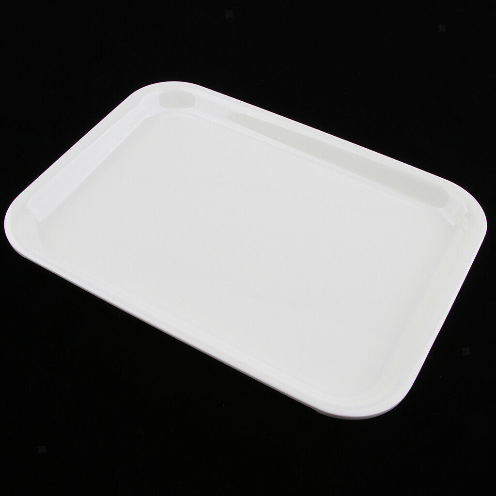 2x Plastic Serving Tray Buffet Catering Plate BBQ Rectangular Platter Hotel