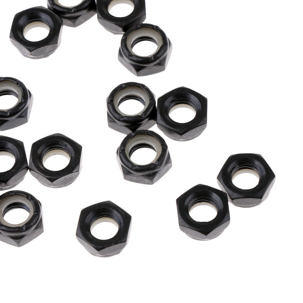 40 Pcs Skateboard Longboard Trucks Wheels Replacement Axle Nuts Hardware