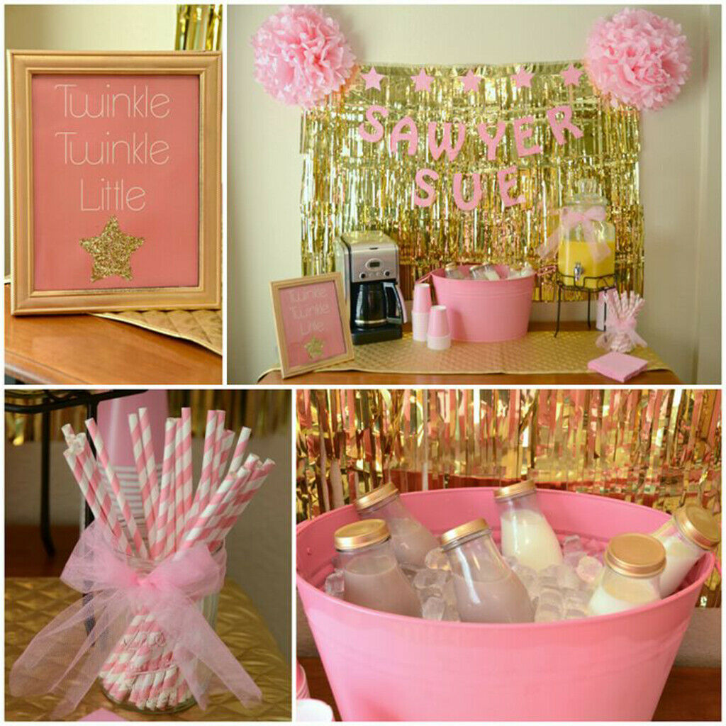 Tinsel Fringe Curtain Sequins Fabric Table Happy Balloons Wedding Party Decor