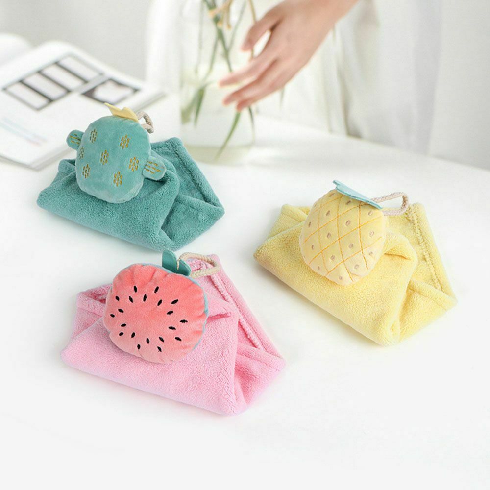 Tools Bathroom Supplies Absorbent Cloth Coral Velvet Hanging Towel Hand Towel