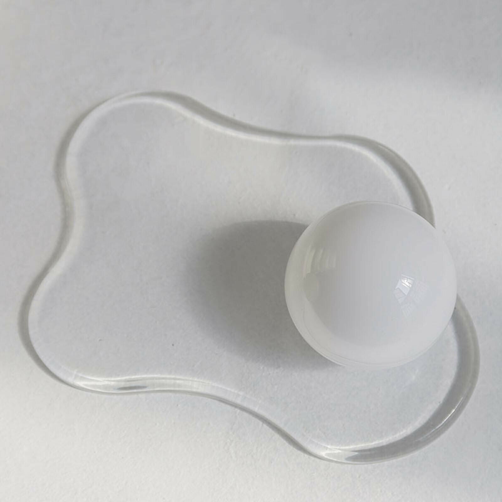1PC Transparent Acrylic Coaster Non-Slip Decorative Pads for Restaurant