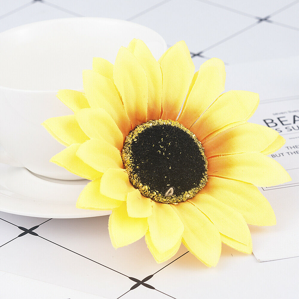 2 Pcs Hawaiian Sunflower Flower Hair Clip Hairpins for Women Hair Decroration