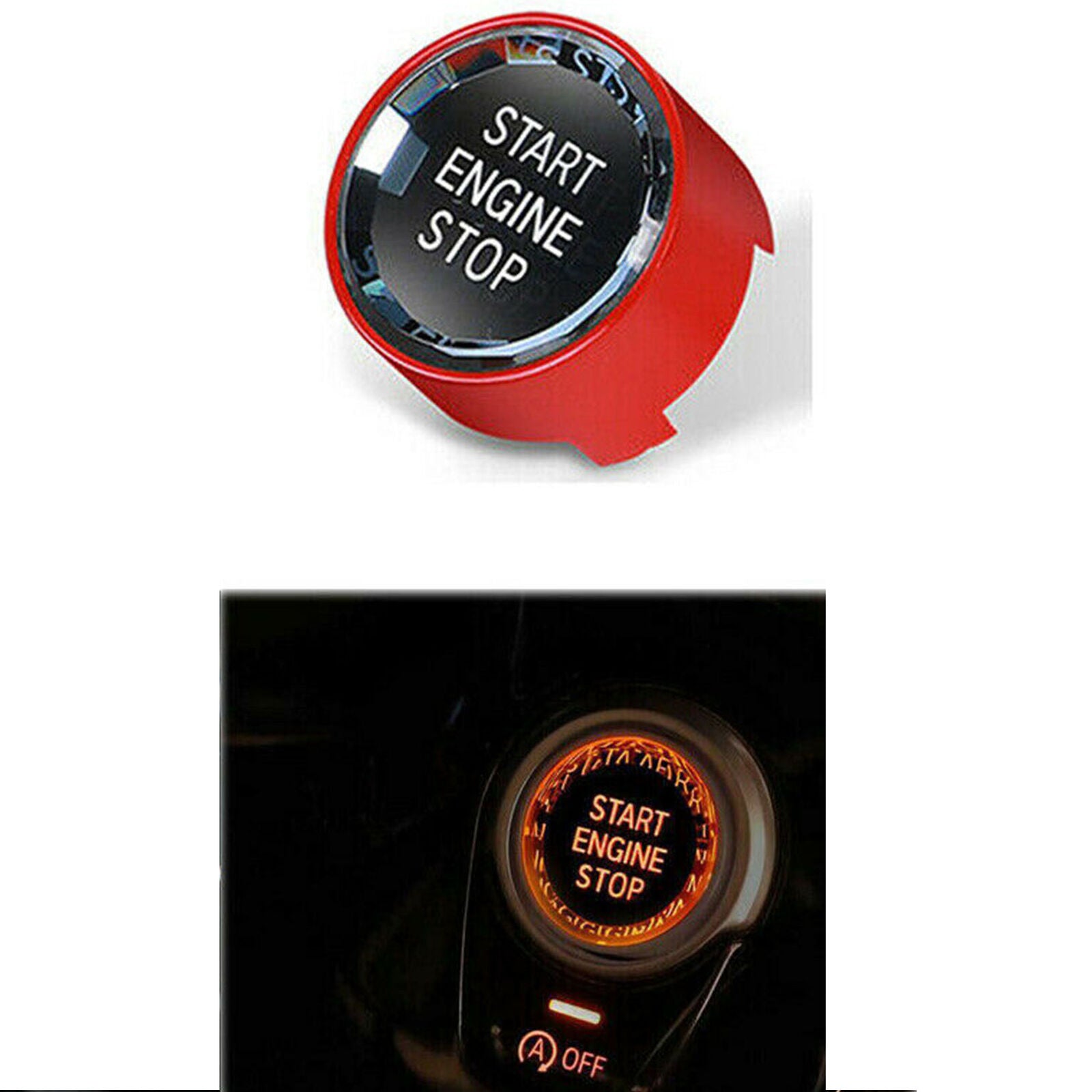 Red Crystal Engine Start Stop Button Cover for BMW 1 2 3 4 5 7 Series X1 X3 X5
