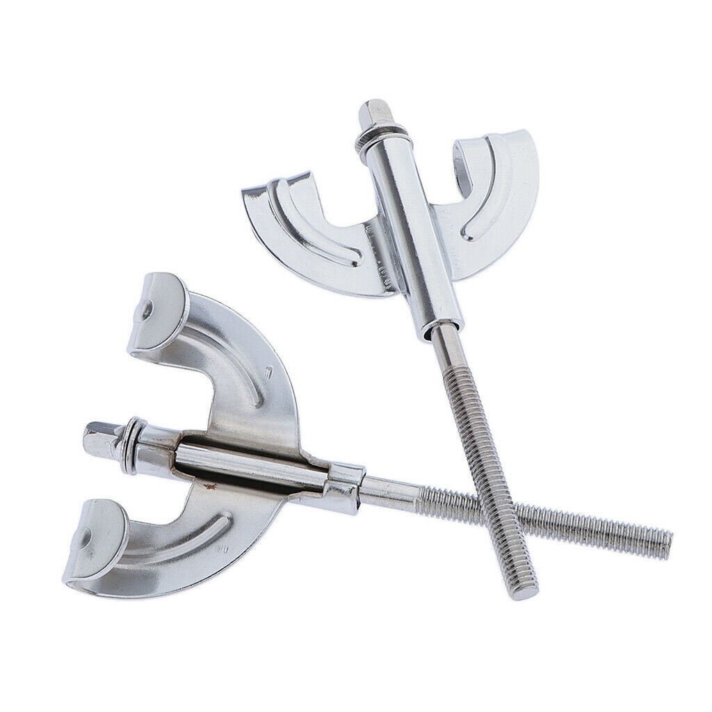 Bass Drum Claws Hook and Tension Rods Chrome Assembly Repair Replacement