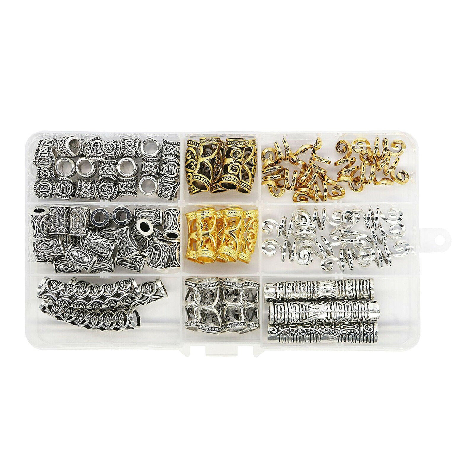 Viking Beard Beads Rings Knot Hair Jewelry Bead Mustache  Braid