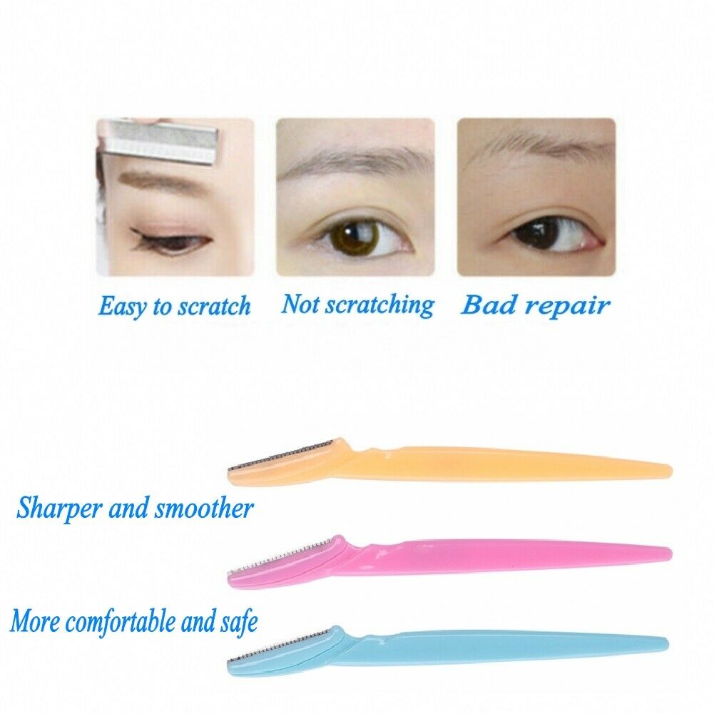 10pcs/set Eyebrow Cutters Portable Special Eyebrow Shaver Trimmer Random Color