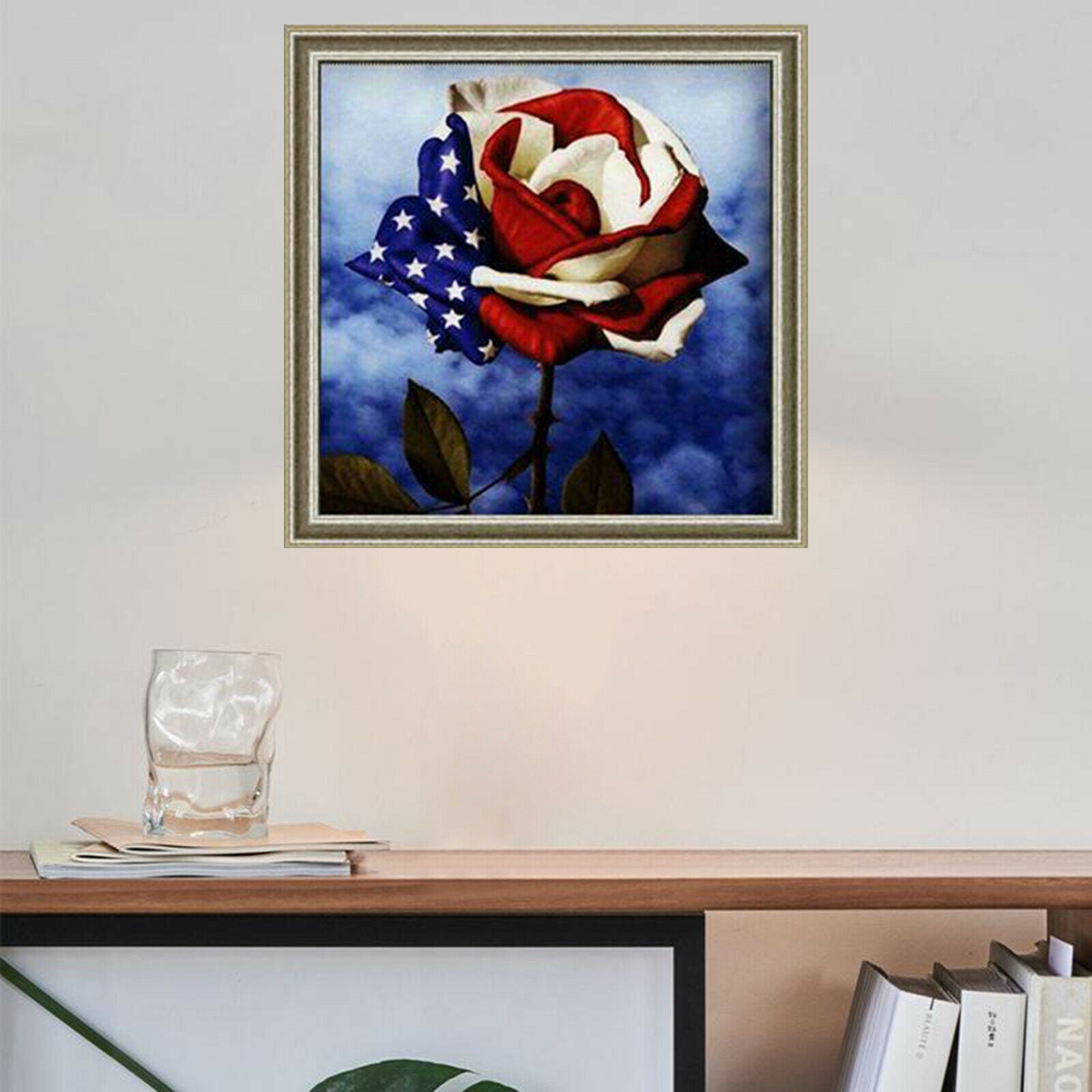 Flower DIY 5D Diamond Painting Kits Rhinestone Home Cross Stitch Arts Number
