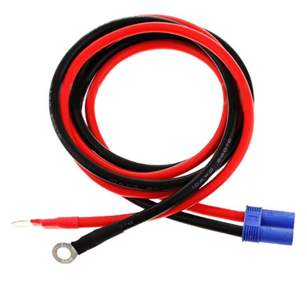 10WAG 50cm 12-36V EC5 Female Connector to Ring Terminal Extension Cord Cable