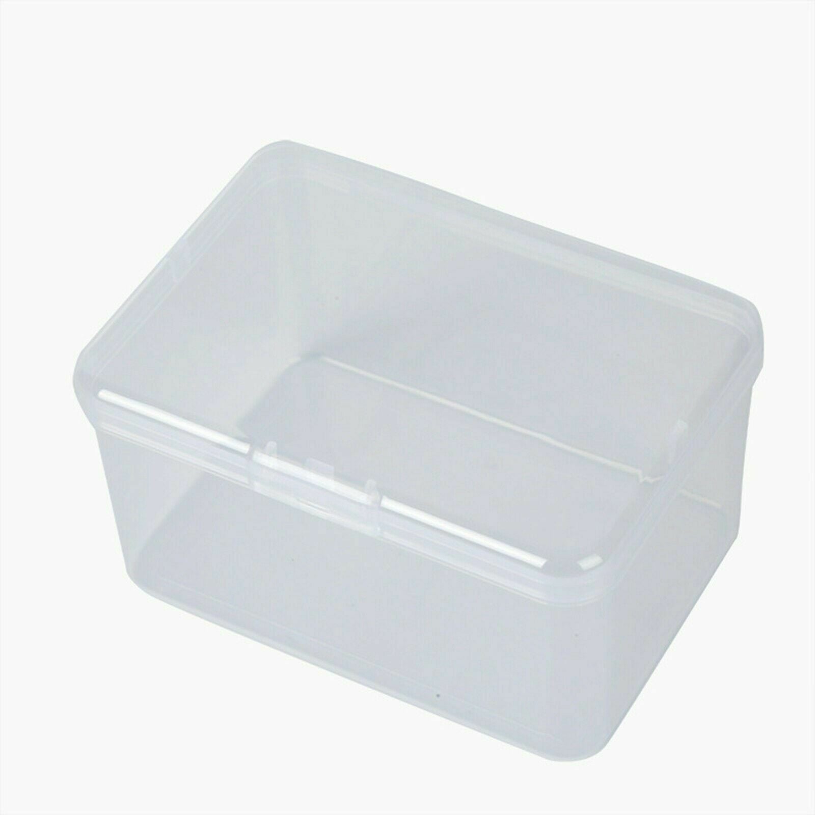Transparent Small Plastic Jewelry Storage Box Case Organizer Container Card Chip