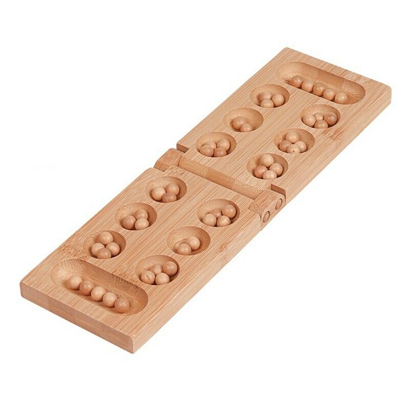 Folding Mancala Board Game Travel Game African Gem Chess Classic Strategy ToysT8