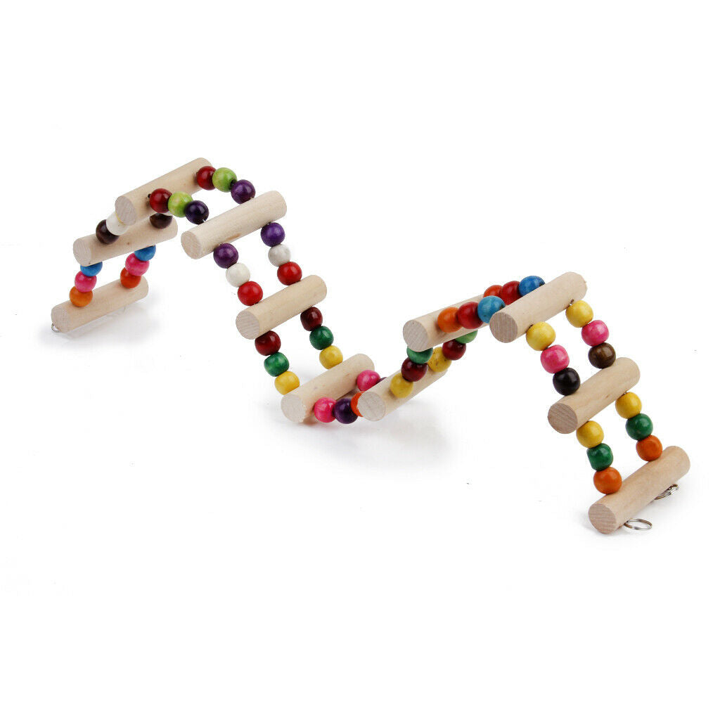 Wood Mouse Hamster Bridge Swing Gerbil Pet Parrot Wood Bird Toys