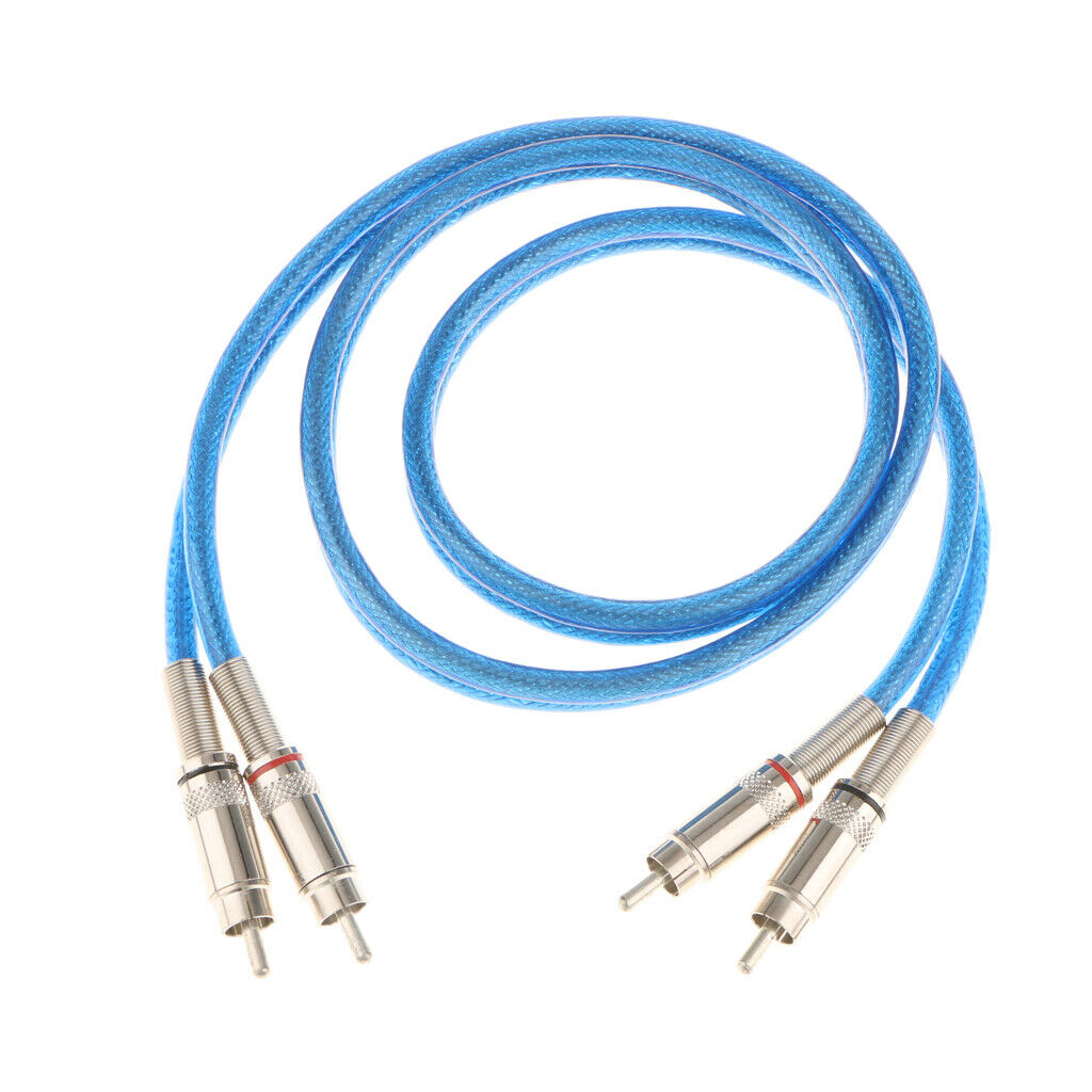 Dual RCA to RCA Audio Video AV Cable DVD VCR Stereo Audio Cable 1 Meter