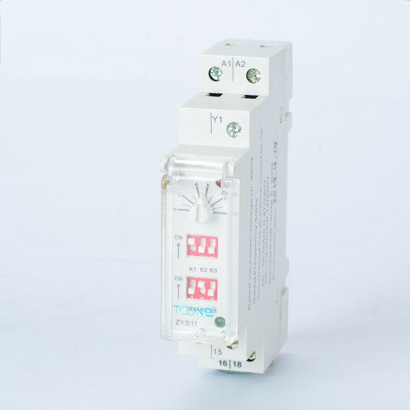 1PCS Time Relay AC/DC24~220V Automatic Control System 0.6s~100h 35mm DIN Rail