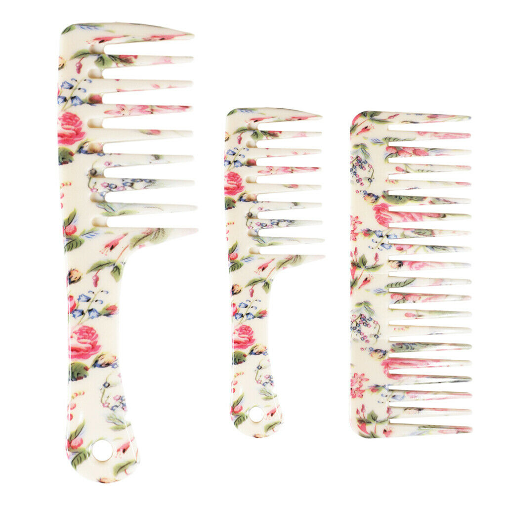 Set of 3 Detangling Scalp Massage Hair Comb Wet Hair Conditioning Comb