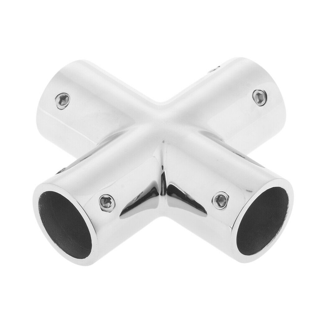 2 Pieces 22mm Boat Handrail Attachment 4-way Universal Joint Handrail Suitable
