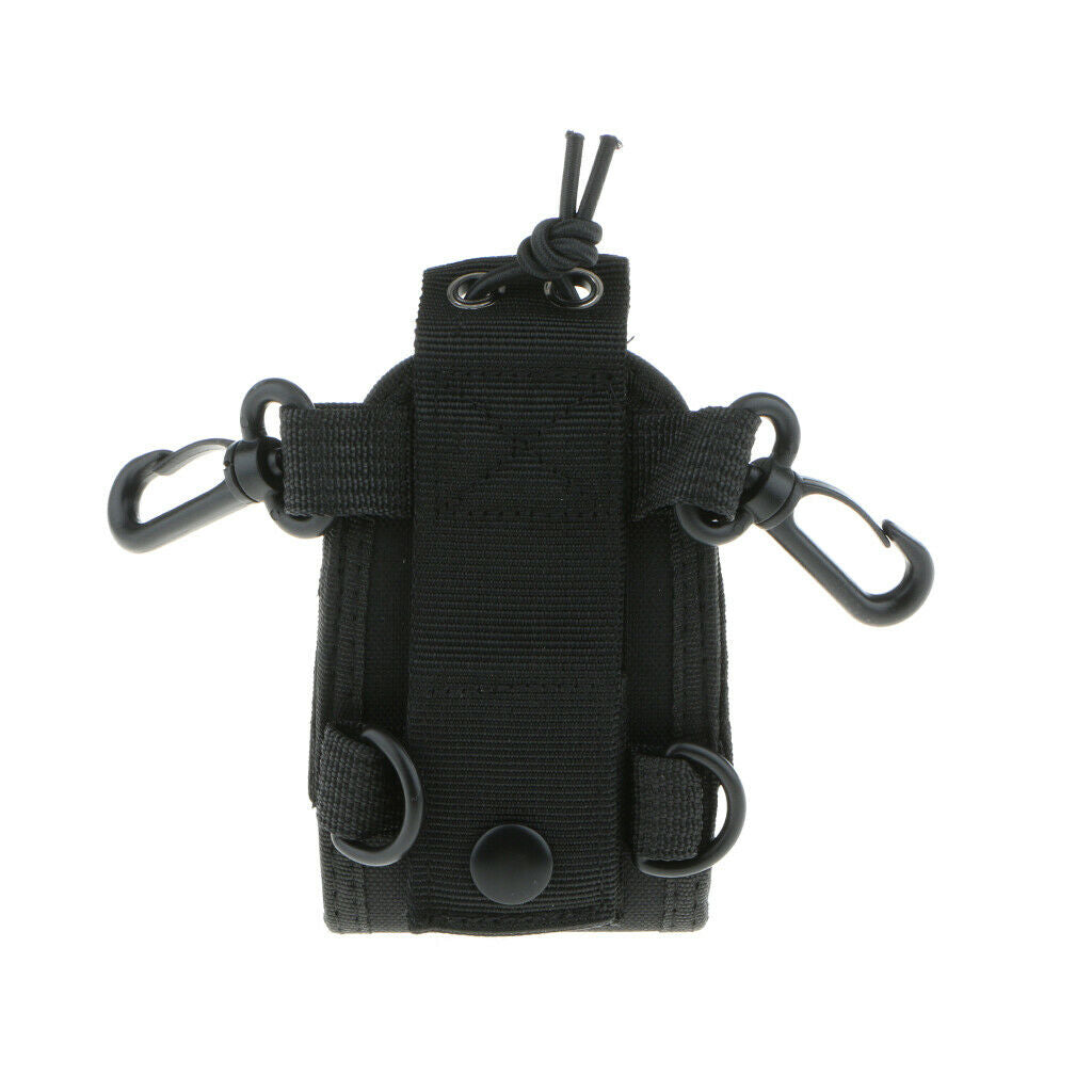 Walkie Talkie Radio Case Holster Bag Pouch with Adjustable Webbing Strap For
