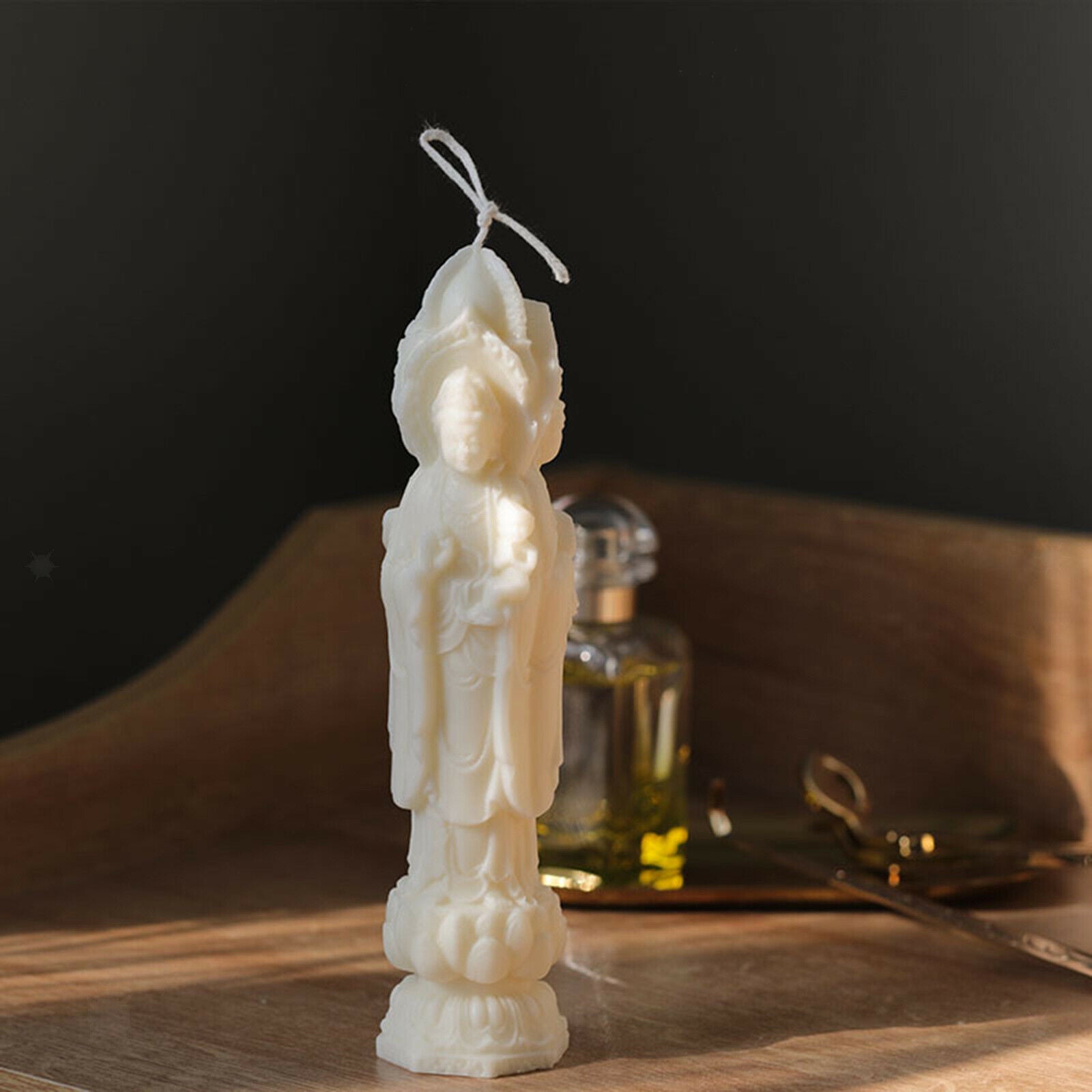 Buddha Shaped Candle Mold Scented Candle Making Mould Clay Craft Cake Baking