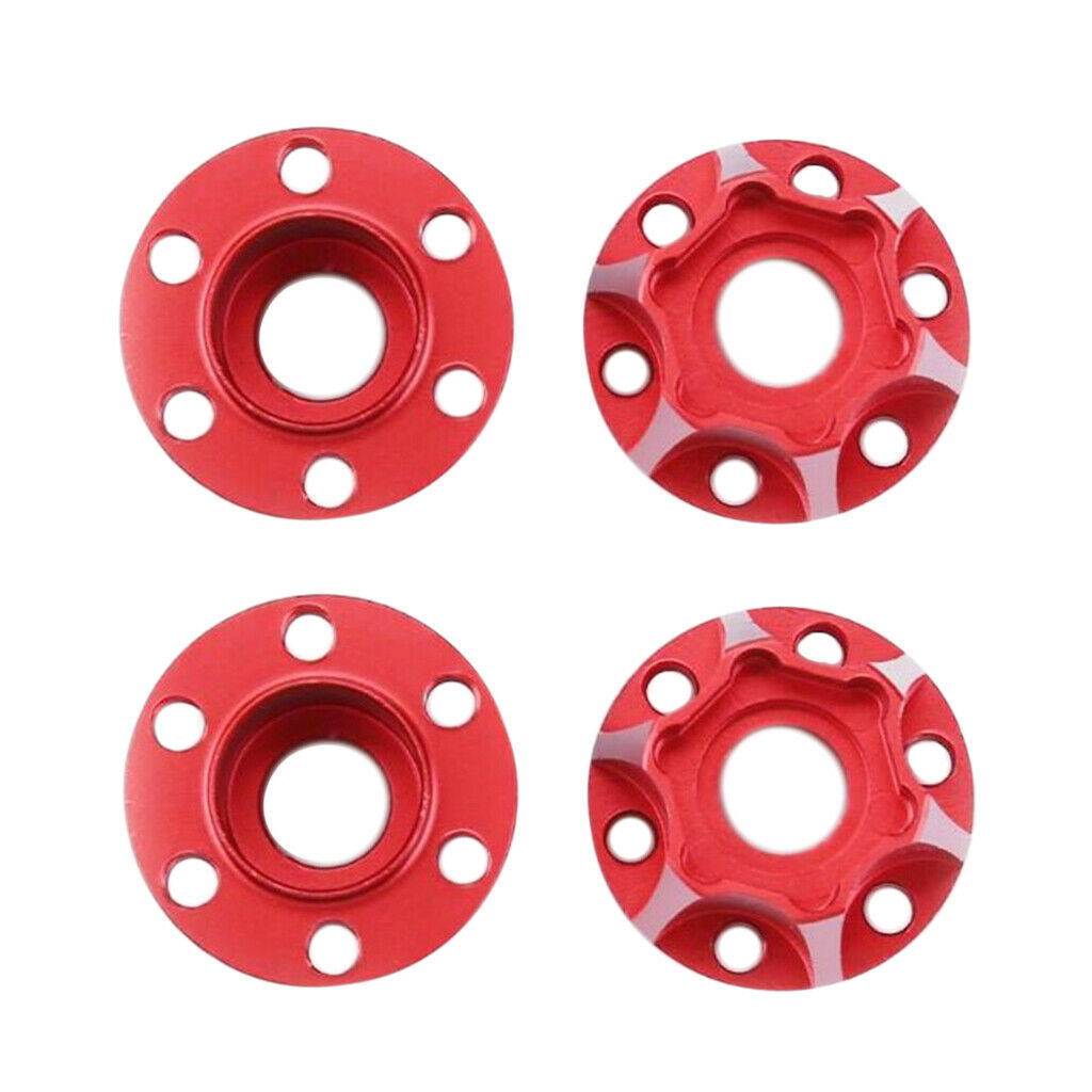 9mm Wheel Hex Rim Hub Drive Adapter for 1/10 Axial SCX10 TRX4 D90 Red