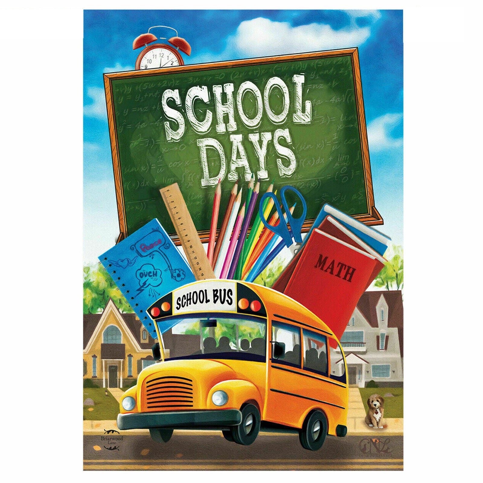 #149A SCHOOL DAYS BACK TO SCHOOL BUS LARGE HOUSE FLAG 28X40 BANNER